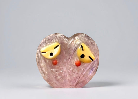 Purple Fluorite Heart Shaped Corn Maiden Twins by Kateri Quandelacy Sanchez