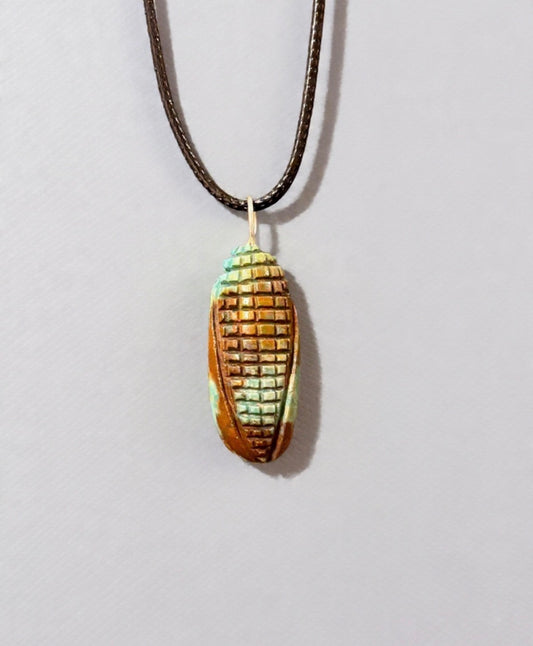 Kingman Turquoise Corn Pendant by Kateri Quandelacy Sanchez