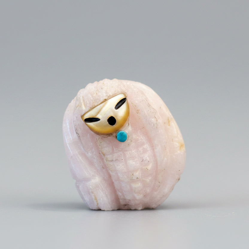 Pink Mangano Calcite Corn Maiden by Kateri Quandelacy Sanchez