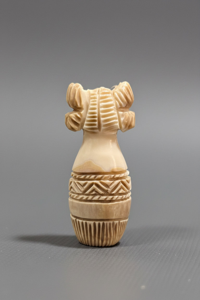Fossilized Ivory Hopi Corn Maiden by Kateri Quandelacy Sanchez