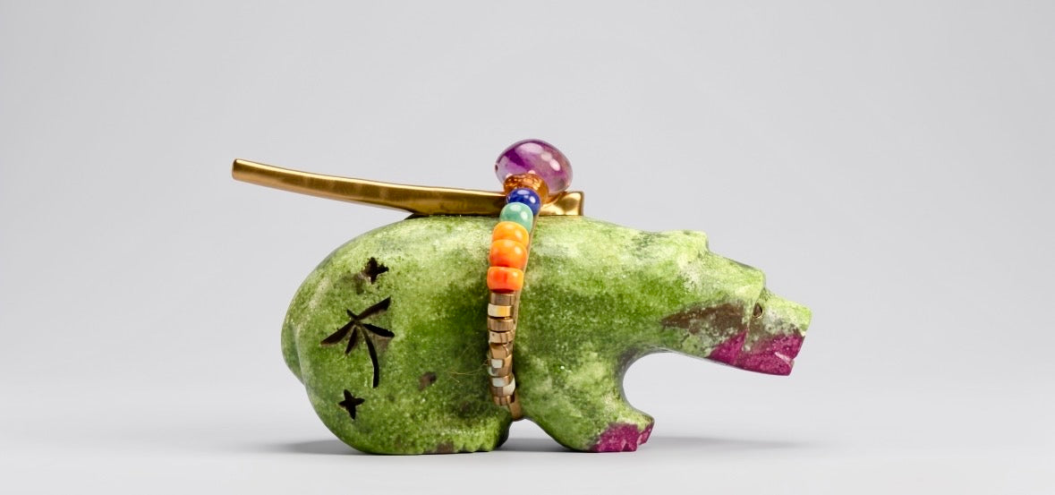 Ruby in Zoisite Bear by Kateri Quandelacy Sanchez