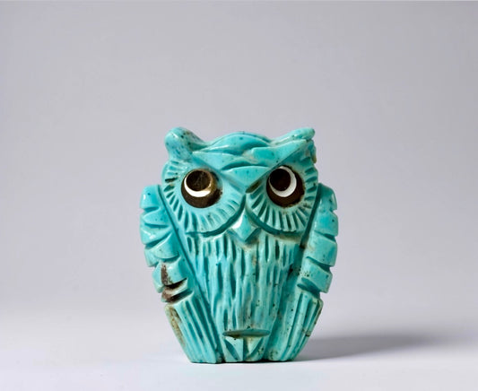 Nacozari Turquoise Owl by Kateri Quandelacy Sanchez