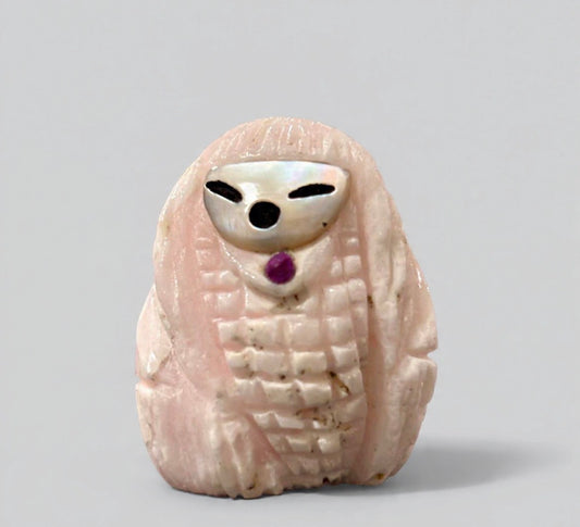 Pink Mangano Calcite Corn Maidens by Kateri Quandelacy Sanchez