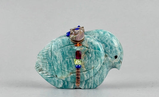 Amazonite Songbird by Kateri Quandelacy Sanchez