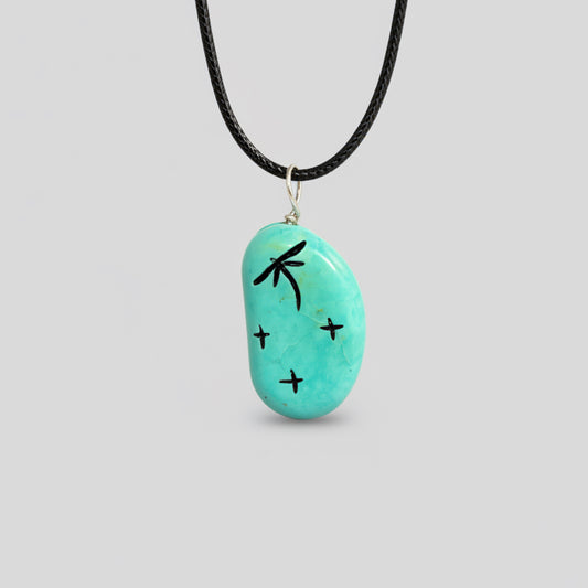 Elisa Turquoise Corn Maiden Pendant by Kateri Quandelacy Sanchez