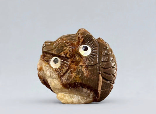 Septarian Nodule Owl by Kateri Quandelacy Sanchez