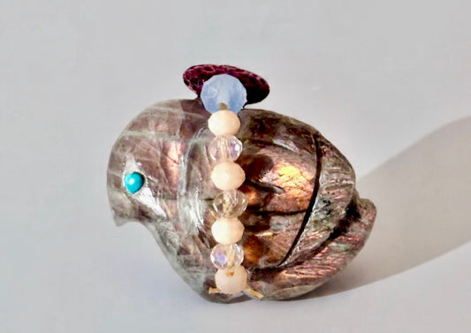 Labradorite Songbird by Kateri Quandelacy Sanchez