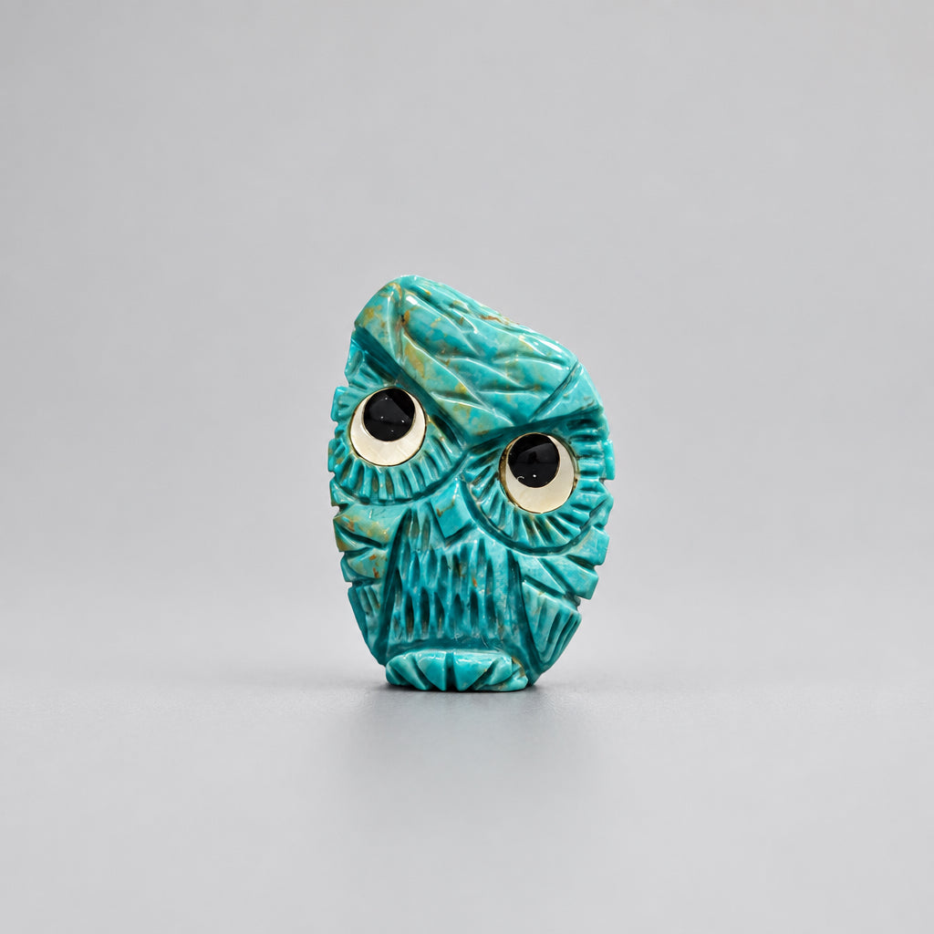 Elisa Turquoise Owl by Kateri Quandelacy Sanchez