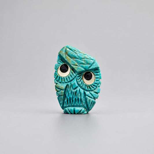 Elisa Turquoise Owl by Kateri Quandelacy Sanchez