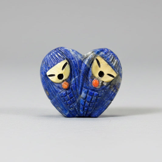 Lapis Heart Shaped Corn Maiden Twins by Kateri Quandelacy Sanchez
