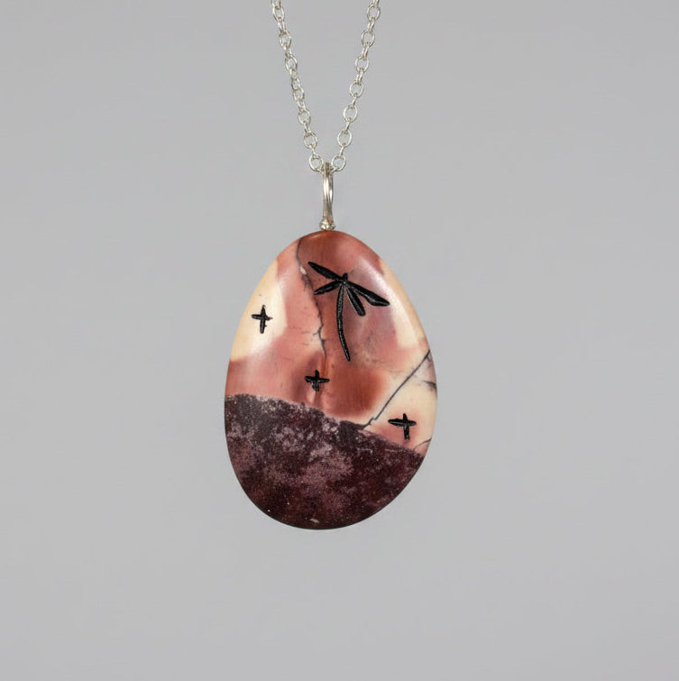 Porcelain Jasper Corn Maiden Pendant by Kateri Quandelacy Sanchez