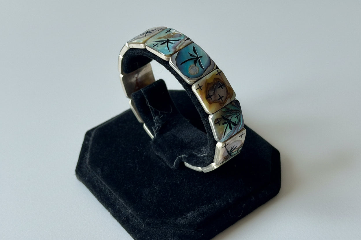 Abalone Dragonfly Women’s Bracelet by Kateri Quandelacy Sanchez