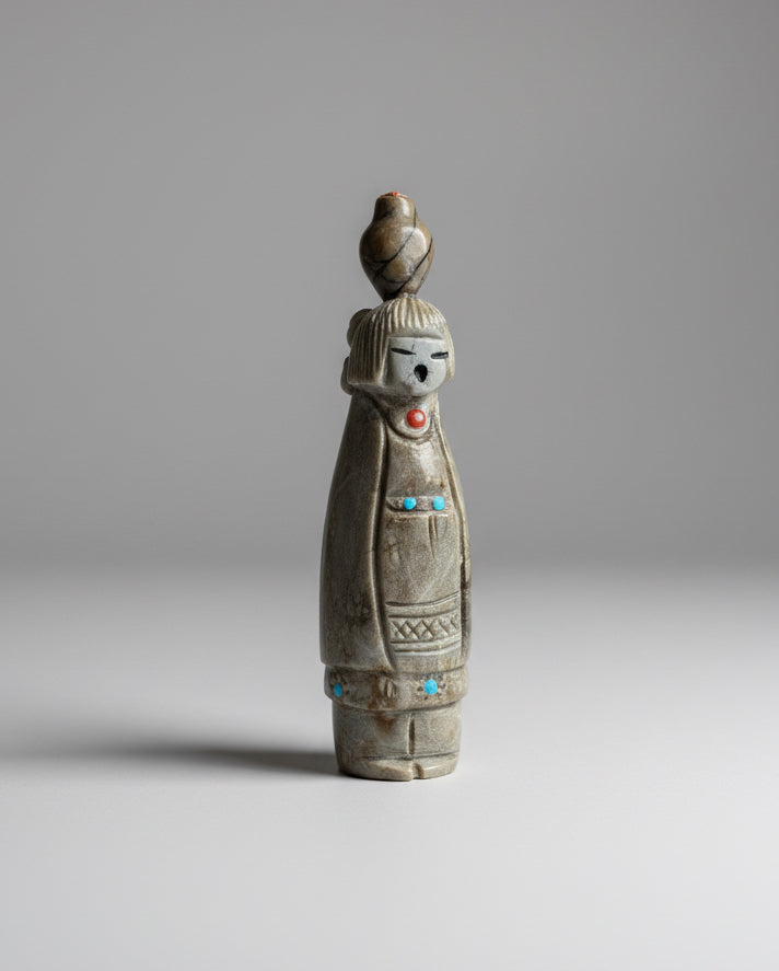 Picasso Marble Grandmother Carrying Olla by Sandra Quandelacy