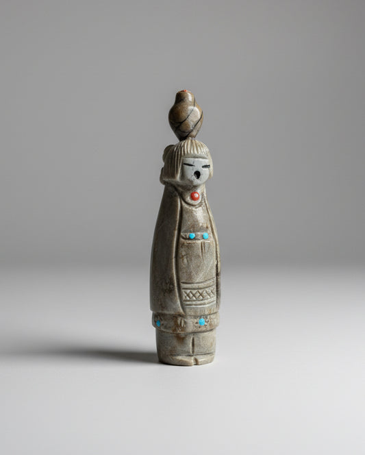 Picasso Marble Grandmother Carrying Olla by Sandra Quandelacy