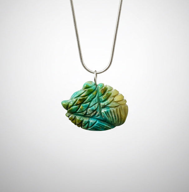 Campo Frio Turquoise Owl Pendant by Kateri Quandelacy Sanchez