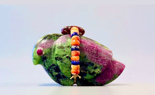 Ruby Zoisite Songbird by Kateri Quandelacy Sanchez