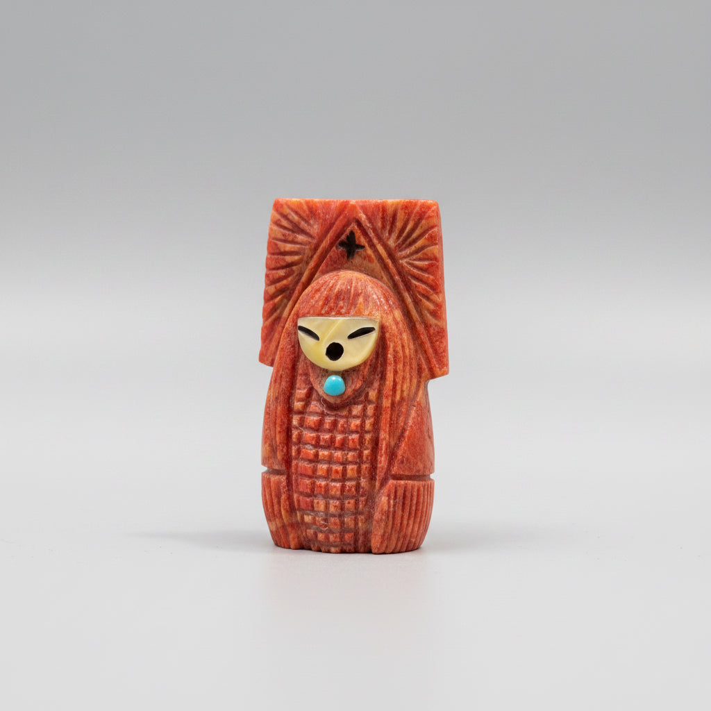 Apple Coral Harvest Corn Maiden by Kateri Quandelacy Sanchez