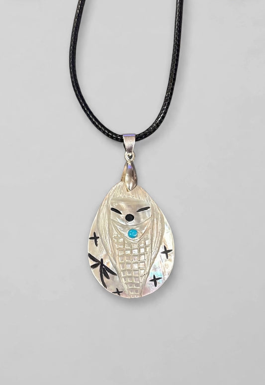 Mother of Pearl Corn Maiden by Kateri Quandelacy Sanchez