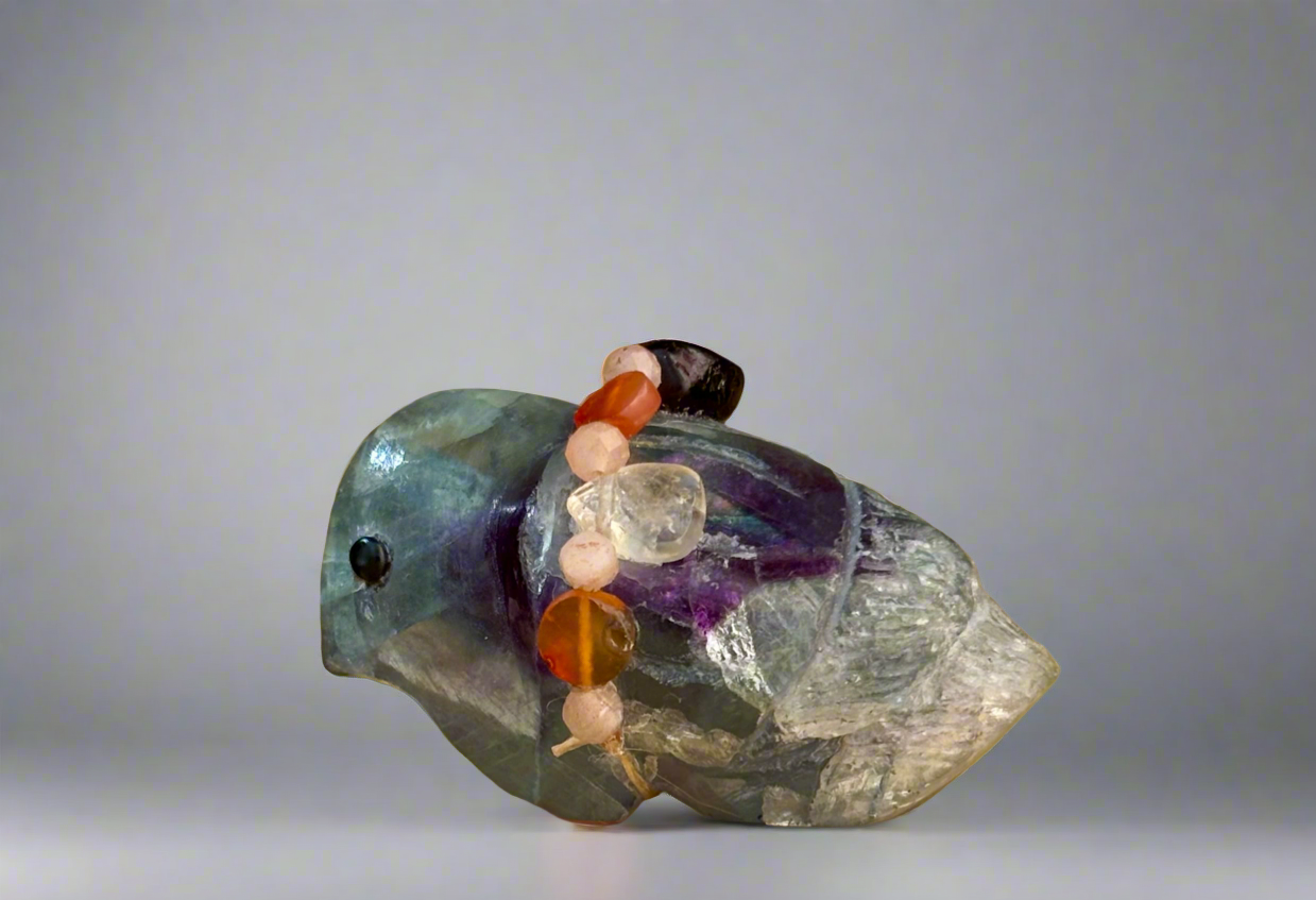 Rainbow Fluorite Songbird by Kateri Quandelacy Sanchez
