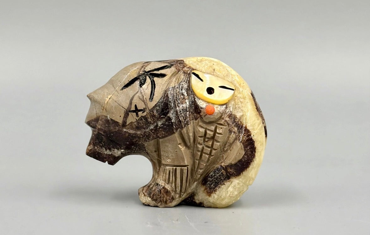 Septarian Nodule Bear and Corn Maiden by Kateri Quandelacy Sanchez