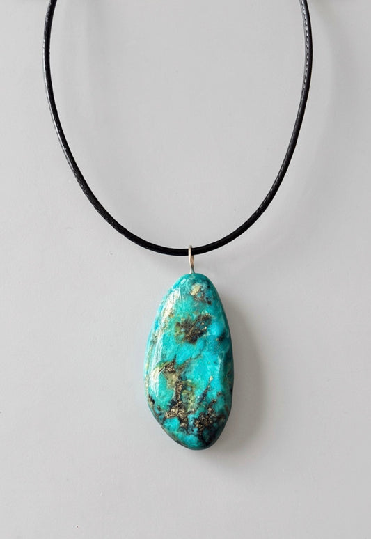 Campitos Turquoise Corn Maiden Pendant by Kateri Quandelacy Sanchez
