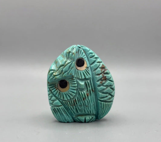 Elisa Turquoise Owl and Corn Maiden Carrying Olla by Kateri Quandelacy Sanchez