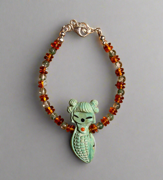 Hopi Corn Maiden Bracelet by Kateri Quandelacy Sanchez