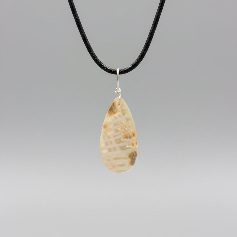 Teardrop Abalone Dragonfly Pendant by Kateri Quandelacy Sanchez