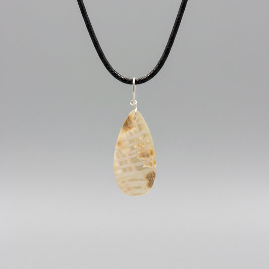 Teardrop Abalone Dragonfly Pendant by Kateri Quandelacy Sanchez