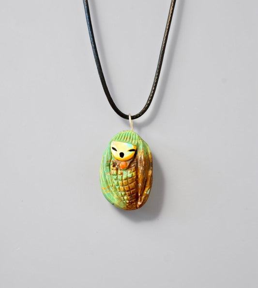 Campo Frio Turquoise Corn Maiden Pendant by Kateri Quandelacy Sanchez