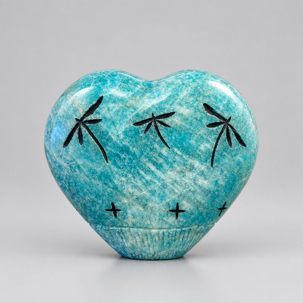 Amazonite Heart Shaped Corn Maidens by Kateri Quandelacy Sanchez