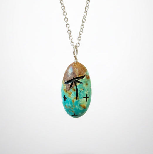 Campo Frio Turquoise Corn Maiden Pendant by Kateri Quandelacy Sanchez