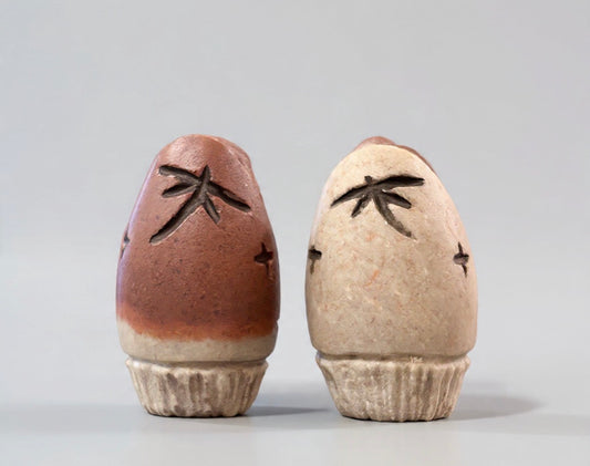Pair of Mini Shiva Lingam Corn Maidens by Kateri Quandelacy Sanchez
