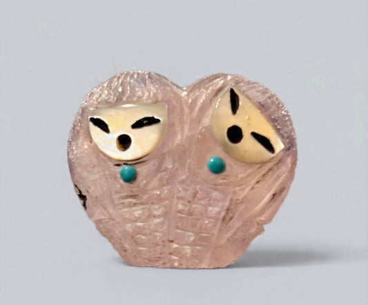 Pink Fluorite Heart Shaped Corn Maidens by Kateri Quandelacy Sanchez