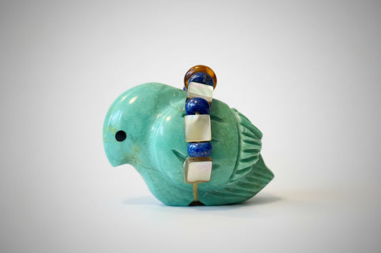 Elisa Turquoise Songbird by Kateri Quandelacy Sanchez