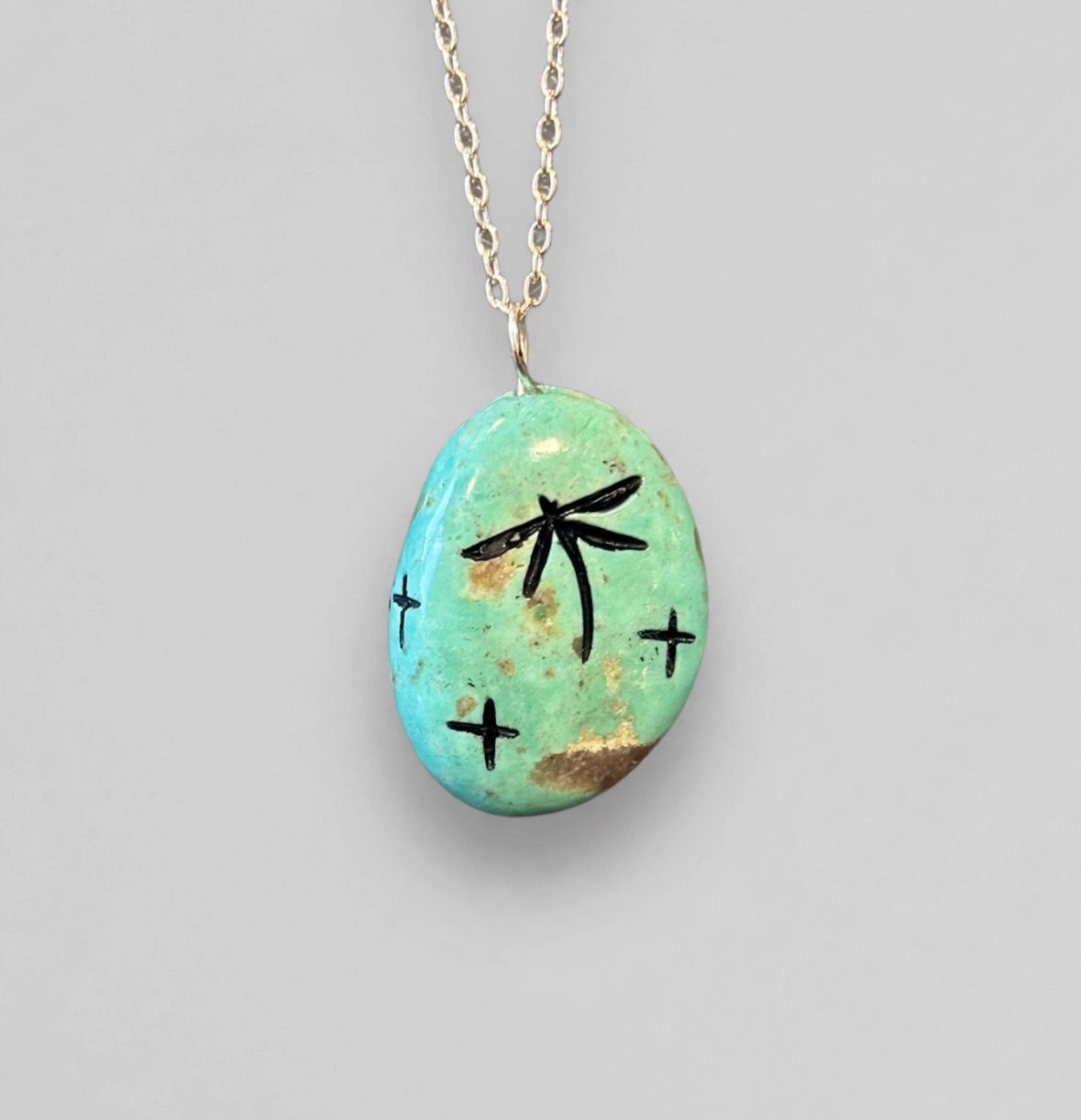 Elisa Turquoise Corn Maiden Pendant by Kateri Quandelacy Sanchez
