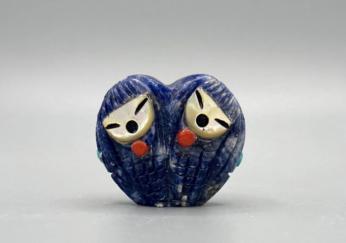 Heart Shaped Lapis Corn Maidens by Kateri Quandelacy Sanchez