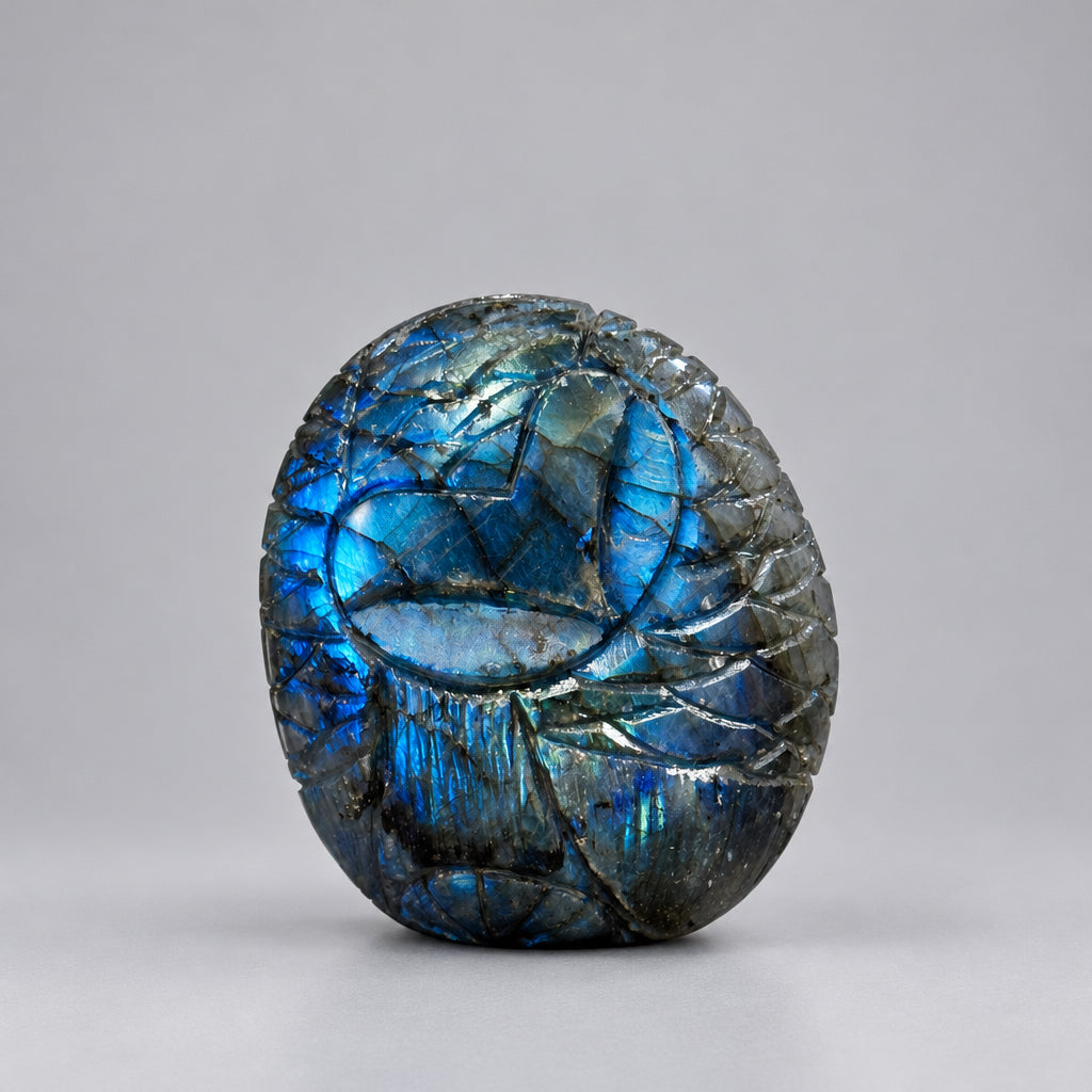 Labradorite Sleeping Owl by Kateri Quandelacy Sanchez