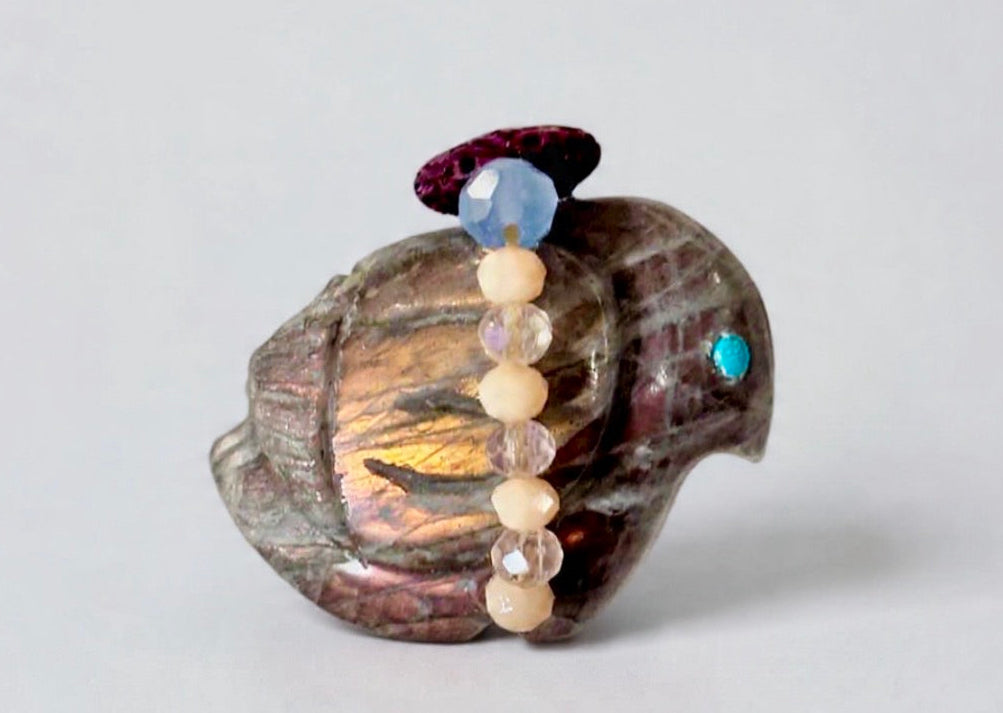 Labradorite Songbird by Kateri Quandelacy Sanchez