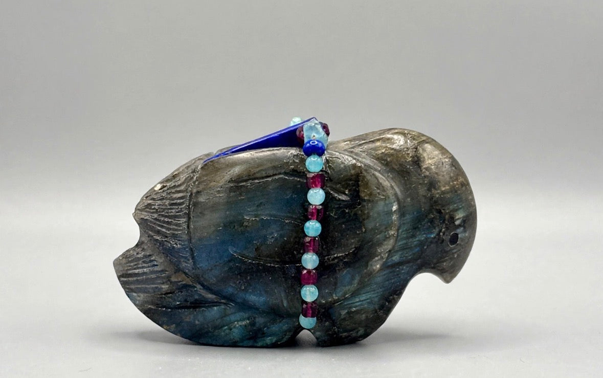 Labradorite Songbird by Kateri Quandelacy Sanchez
