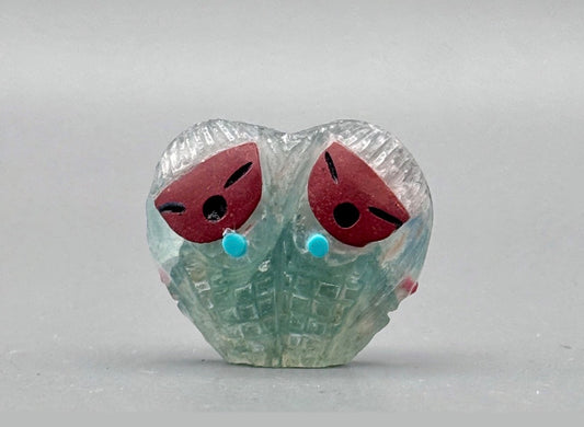 Green Fluorite Heart Shaped Corn Maidens by Kateri Quandelacy Sanchez