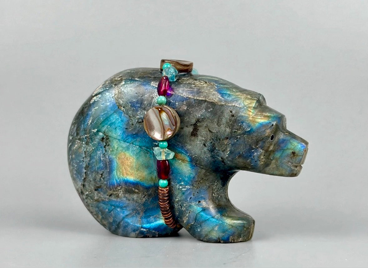 Labradorite Bear by Kateri Quandelacy Sanchez