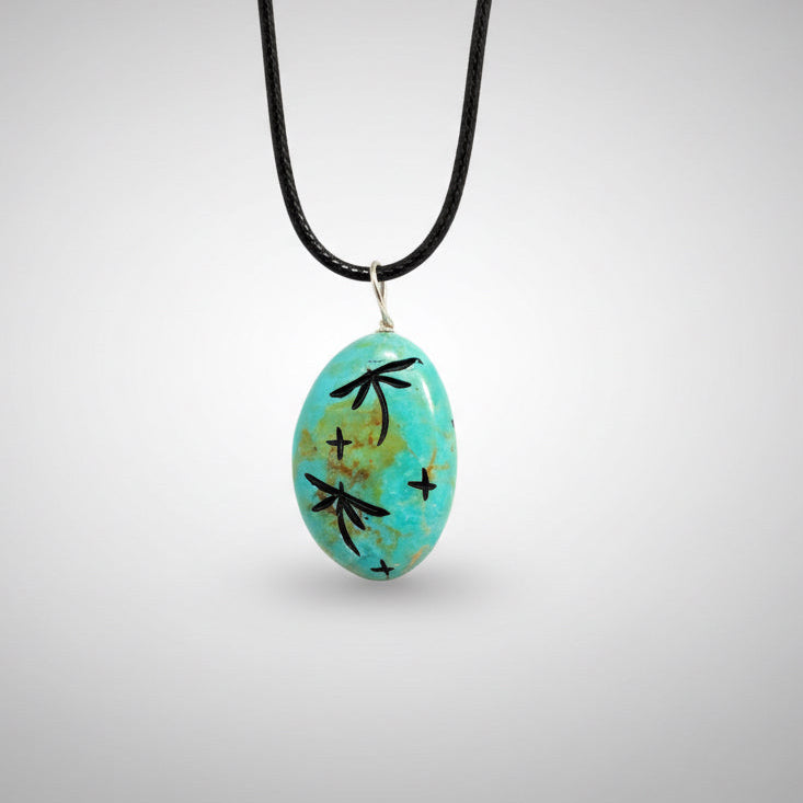 Elisa Turquoise Corn Maiden Pendant by Kateri Quandelacy Sanchez