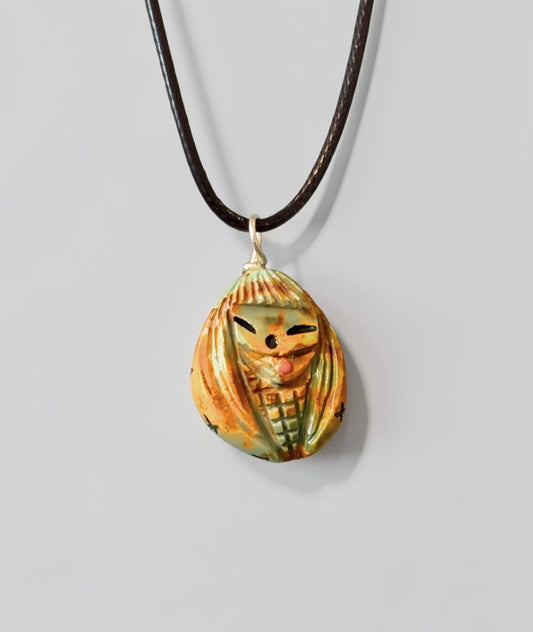 Campo Frio Turquoise Corn Maiden Pendant by Kateri Quandelacy Sanchez