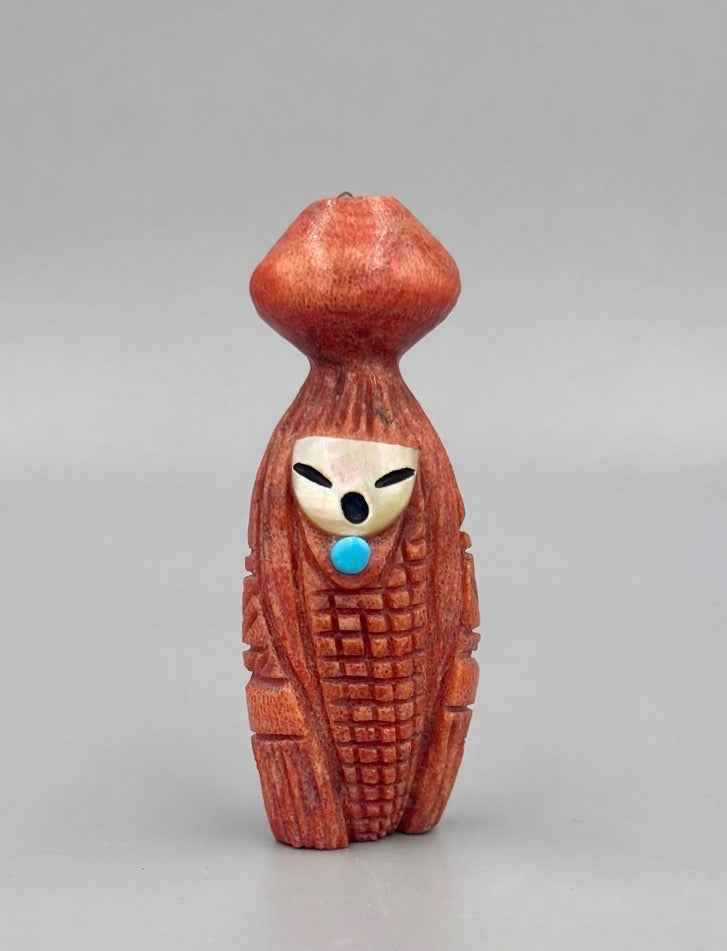 Apple Coral Olla Corn Maiden by Kateri Quandelacy Sanchez