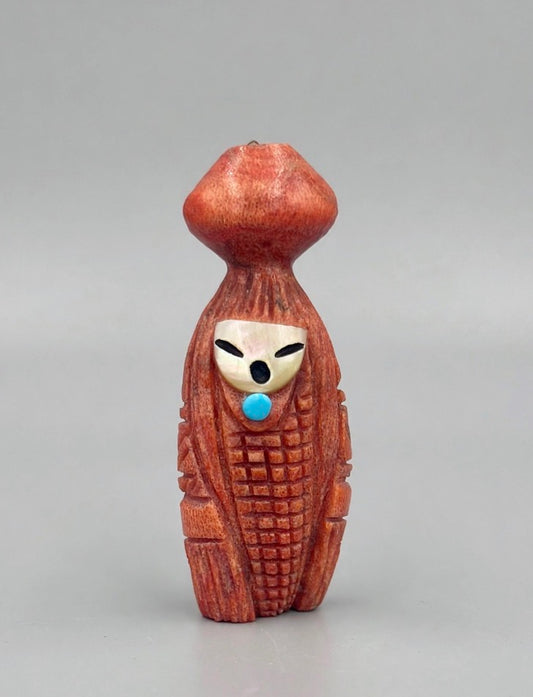 Apple Coral Olla Corn Maiden by Kateri Quandelacy Sanchez