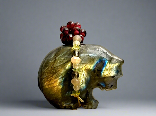 Labradorite Bear by Kateri Quandelacy Sanchez