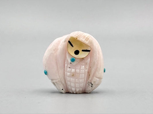 Pink Mangano Calcite Corn Maiden by Kateri Quandelacy Sanchez