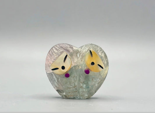 Green Fluorite Heart Shaped Corn Maidens by Kateri Quandelacy Sanchez
