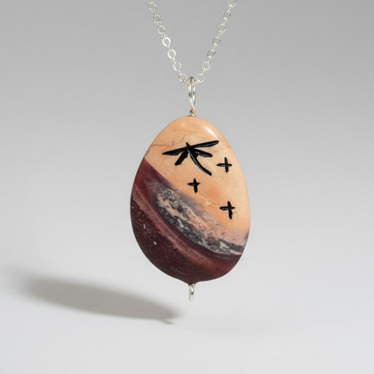Porcelain Jasper Corn Maiden Pendant by Kateri Quandelacy Sanchez